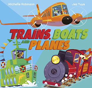 Cover Art for Trains, Boats, and Planes